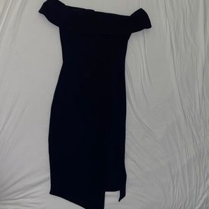Hello molly navy off the shoulder dress